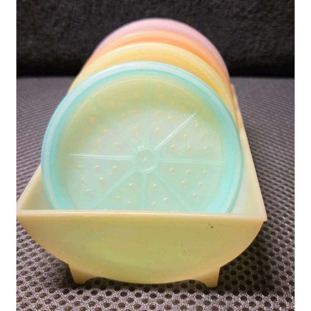 Vintage Tupperware Wagon Wheel Coasters 4 Coasters